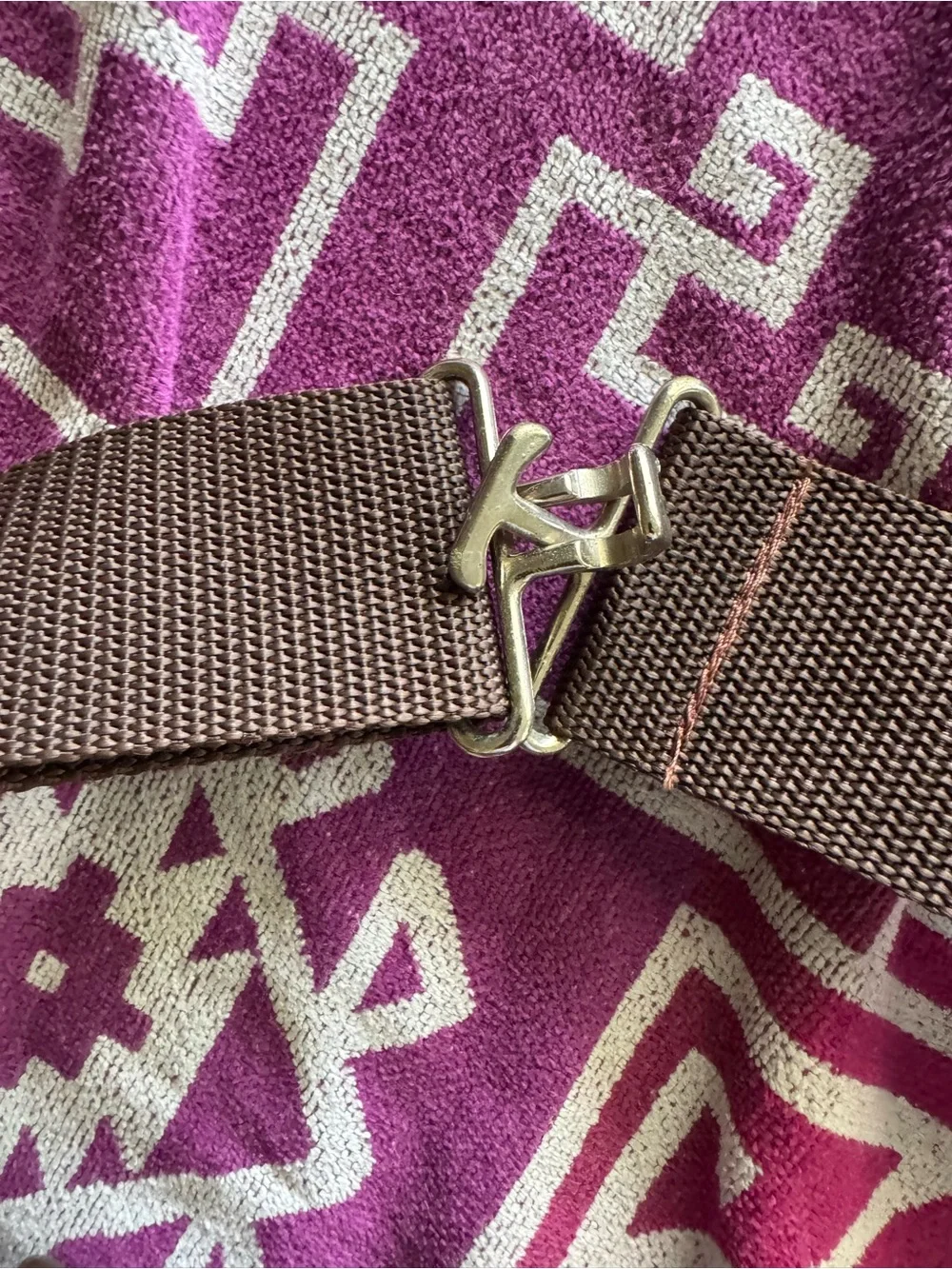 Vtg 70s Brown Vinyl Tool Belt Bag Waist Pouch OS Fanny Pack Tool Belt Unisex